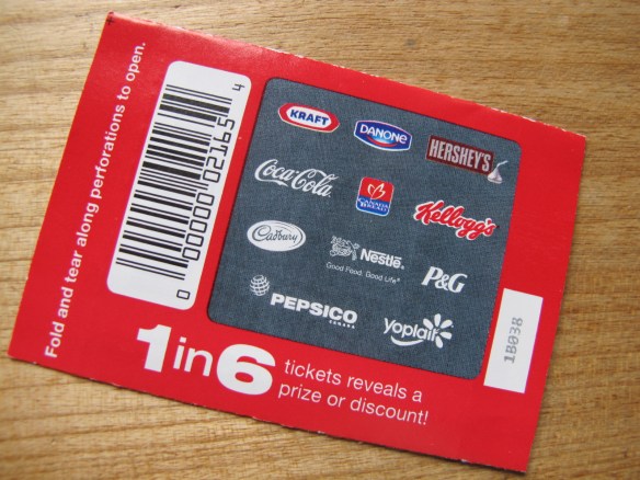 Co-op Fuel Up to Win ticket 2014-03